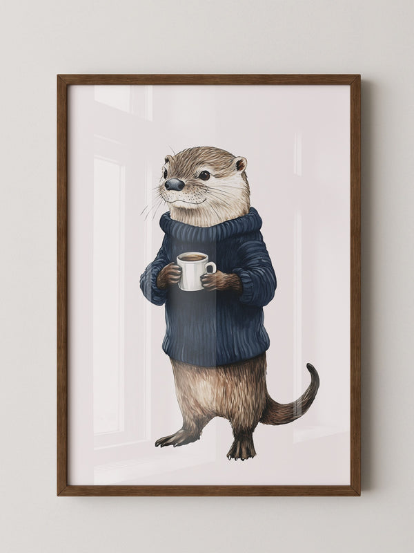 Otter im Pullover gemütlich