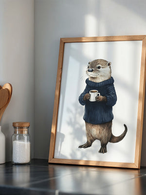 Otter im Pullover gemütlich