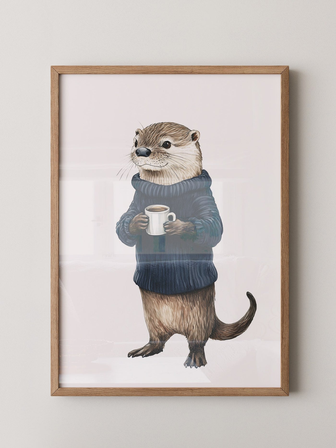 Otter im Pullover gemütlich