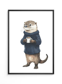 Otter im Pullover gemütlich