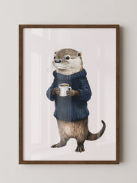 Otter im Pullover gemütlich