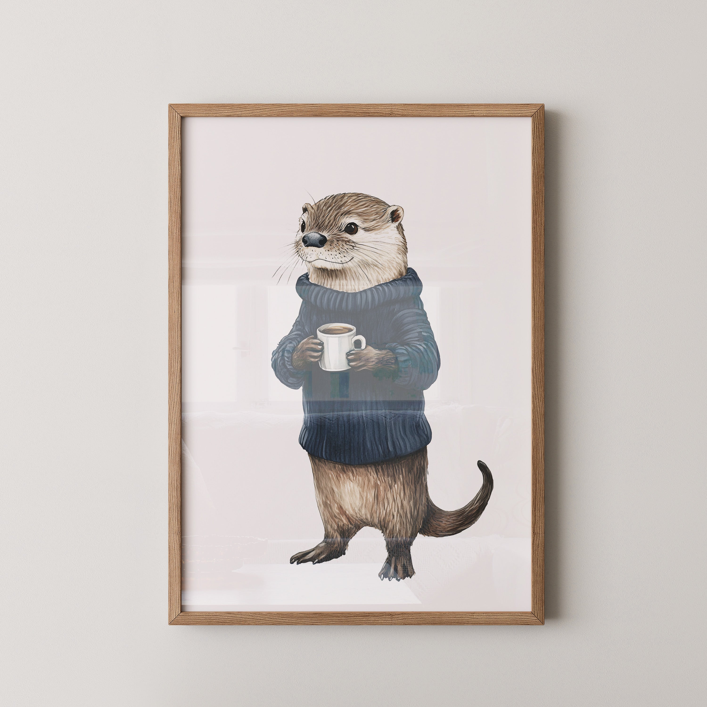 Otter im Pullover gemütlich