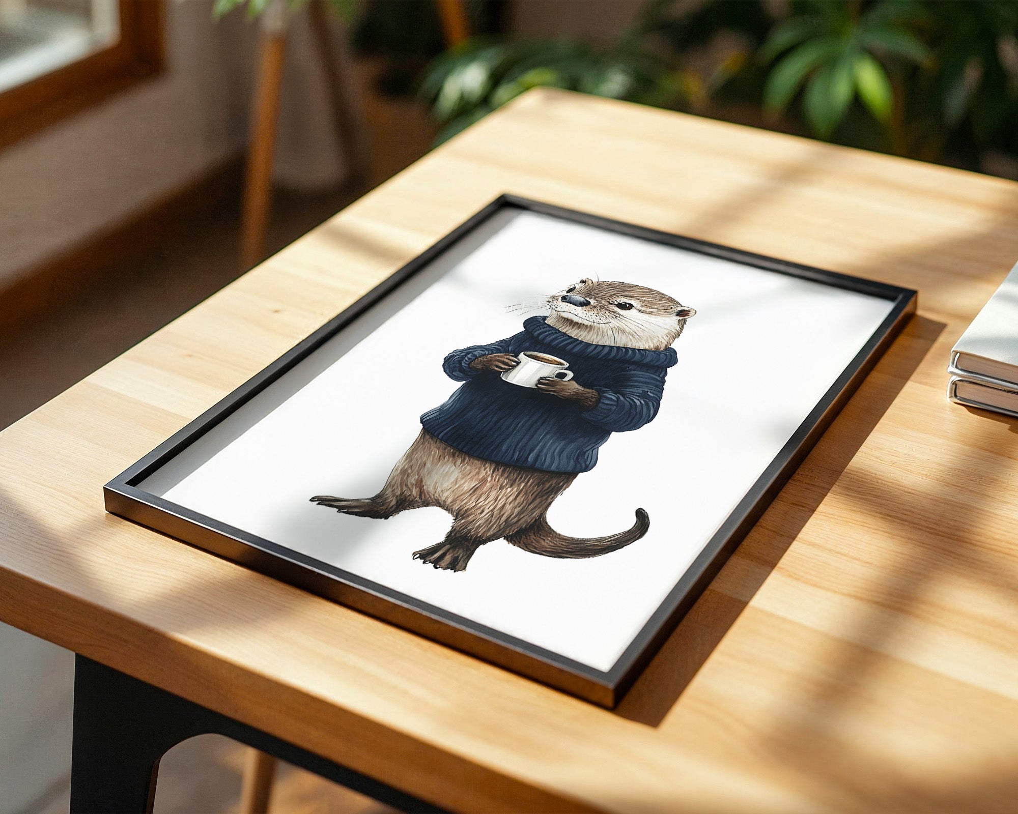 Otter im Pullover gemütlich