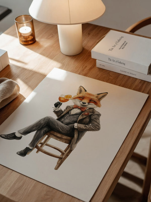Fuchs im Anzug elegant