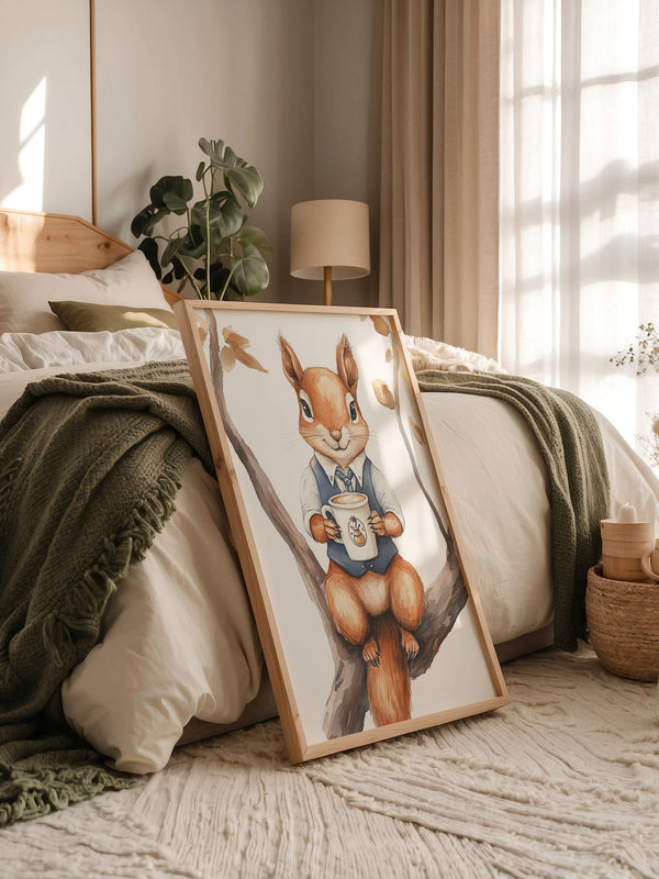 Eichhörnchen Kaffeetasse Aquarell