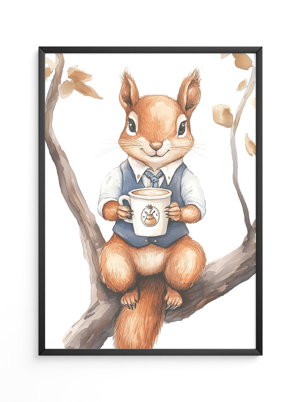 Eichhörnchen Kaffeetasse Aquarell