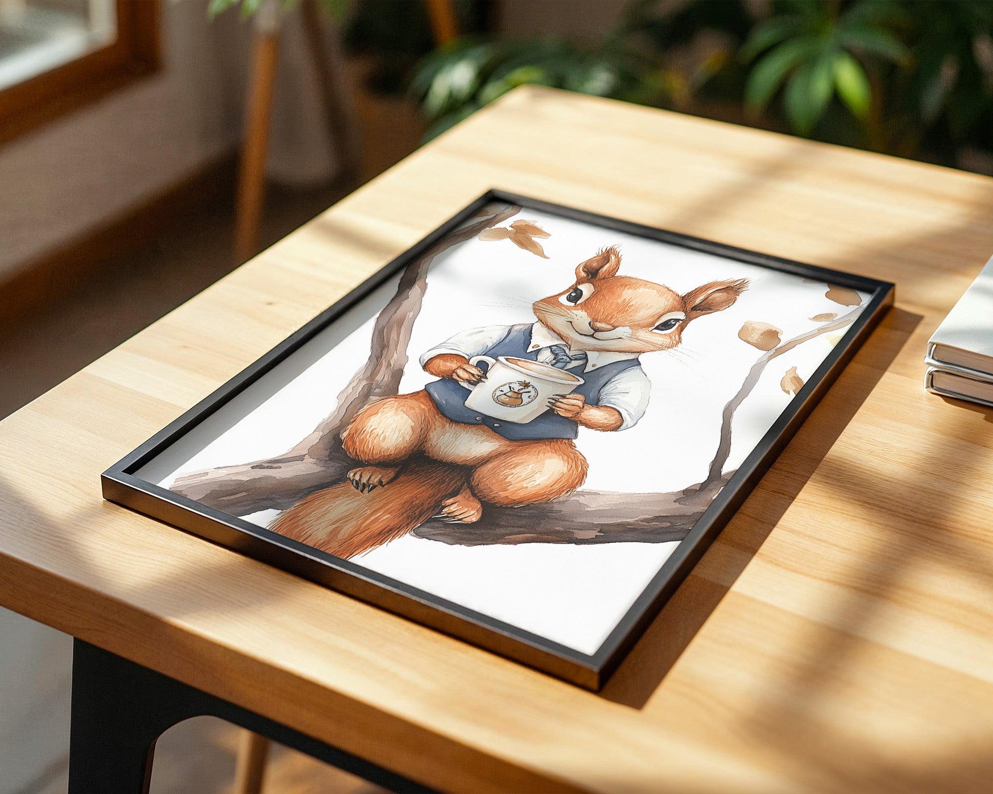 Eichhörnchen Kaffeetasse Aquarell