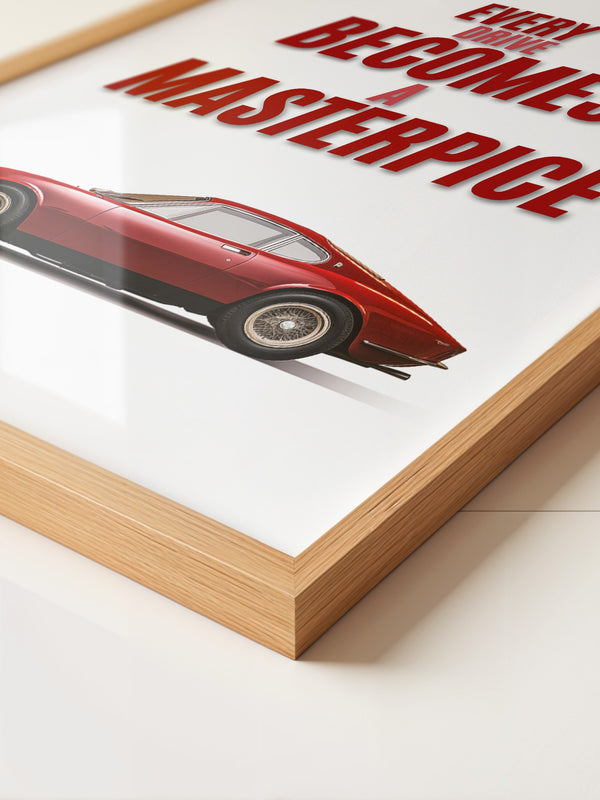 Roter Oldtimer Seitenansicht Retro