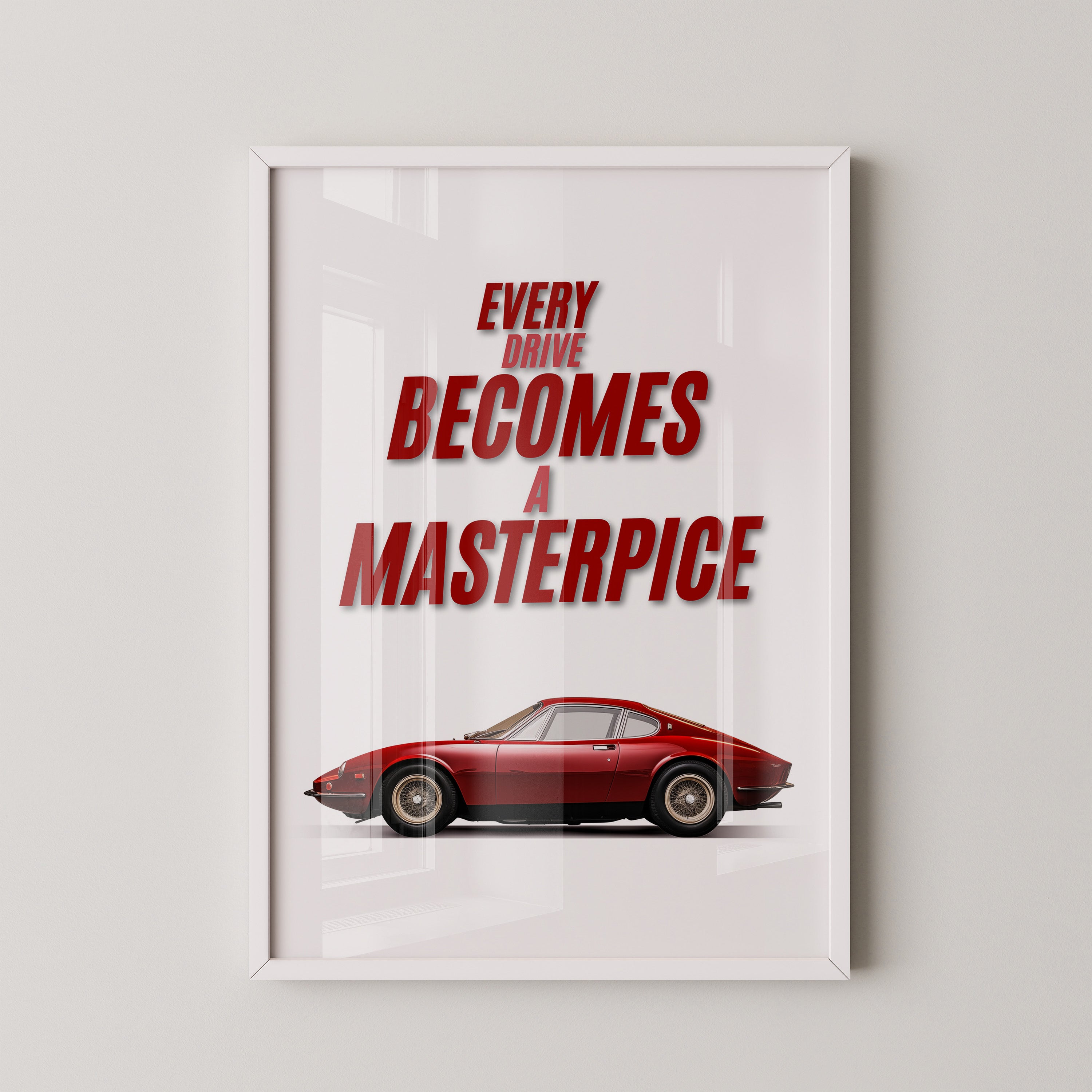 Roter Oldtimer Seitenansicht Retro