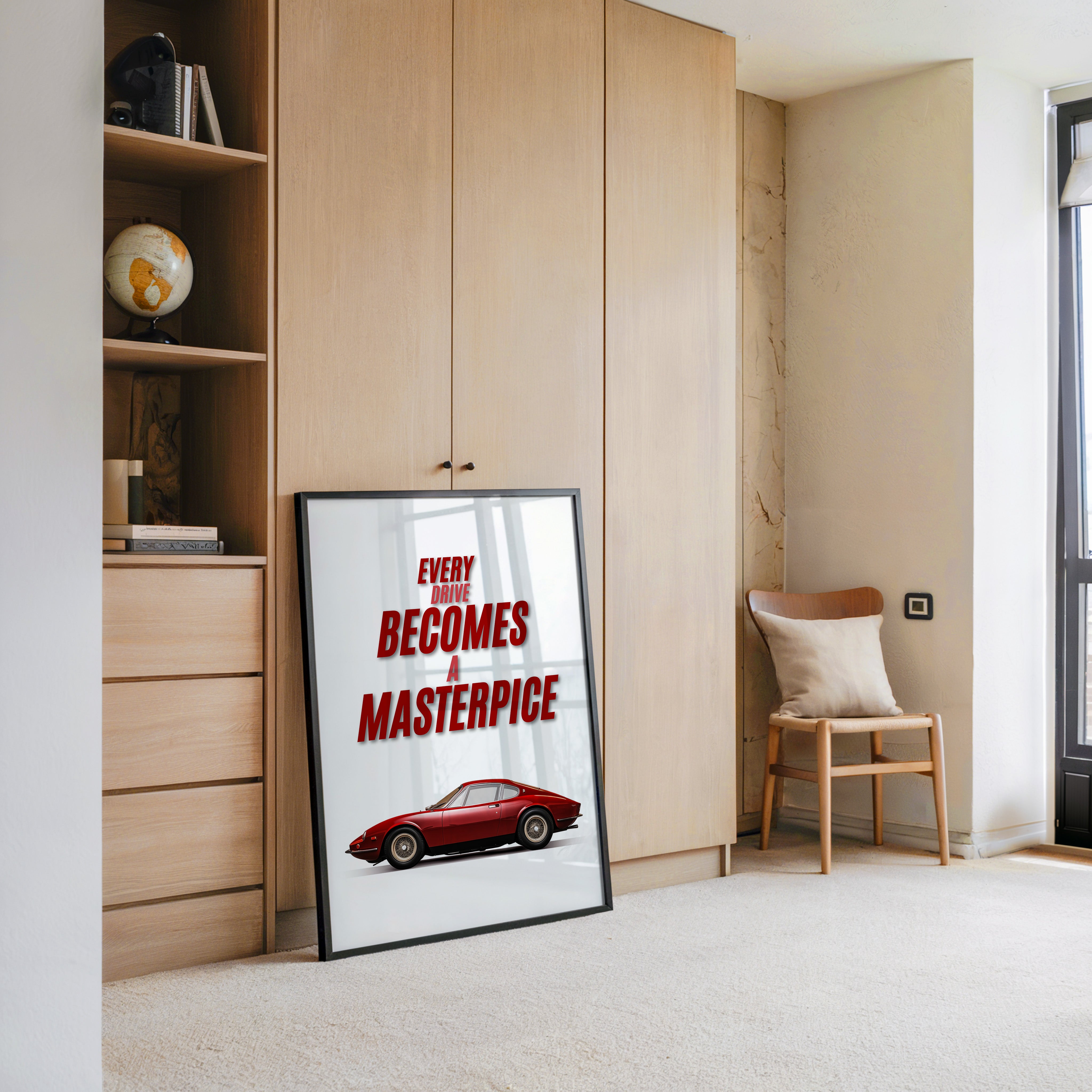 Roter Oldtimer Seitenansicht Retro