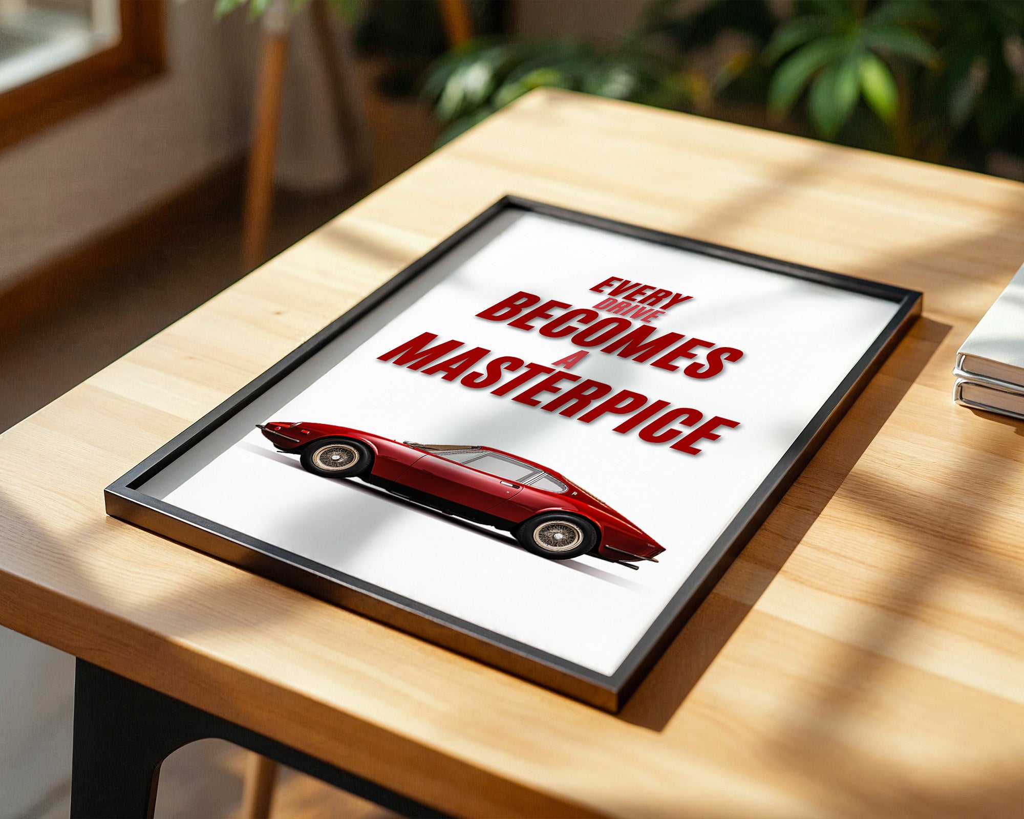 Roter Oldtimer Seitenansicht Retro