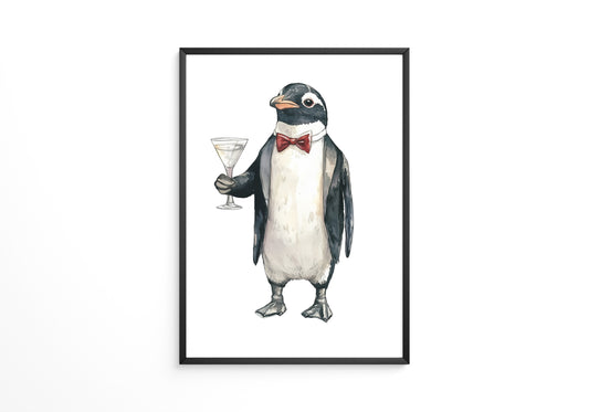 Pinguin Anzug Cocktailszene