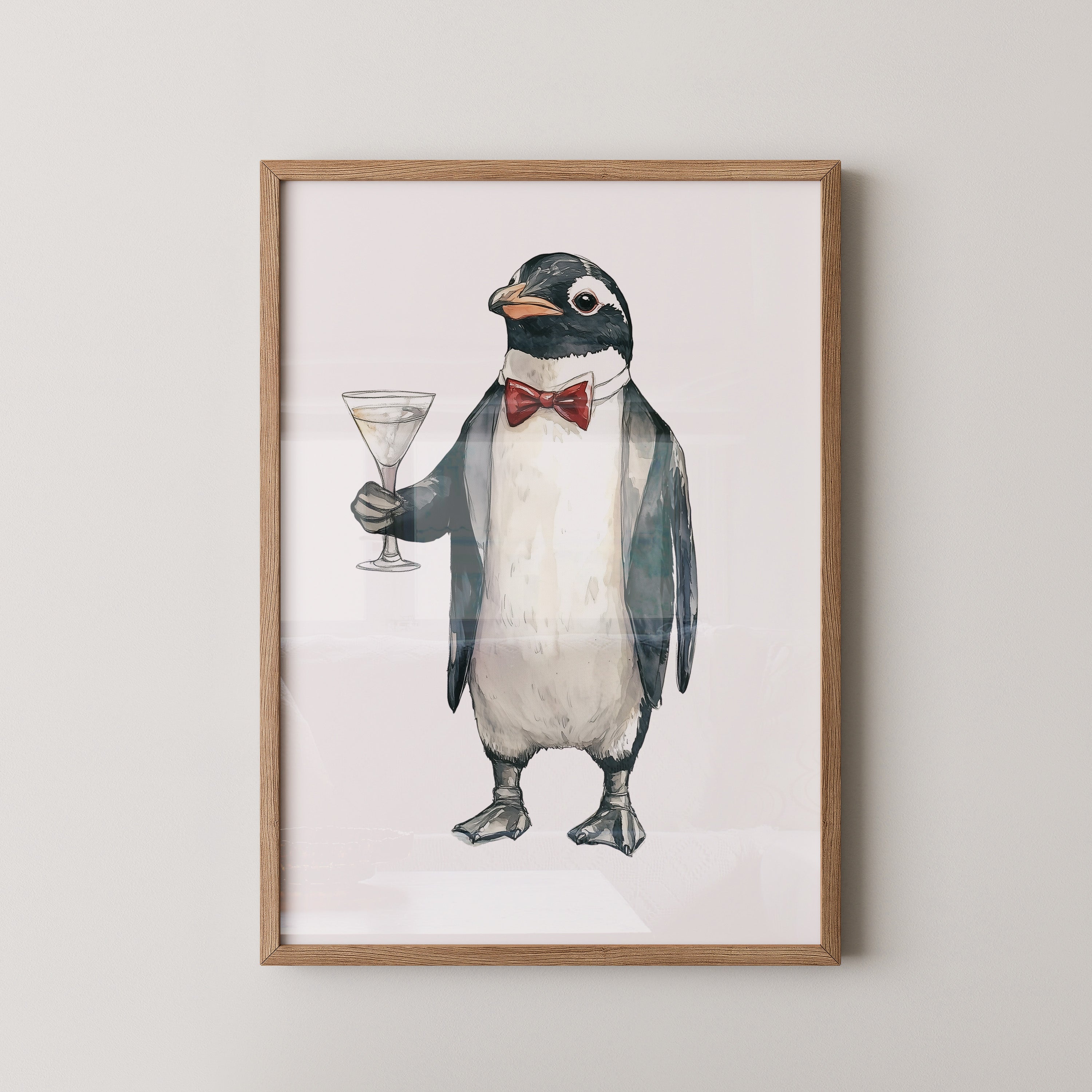 Pinguin Anzug Cocktailszene