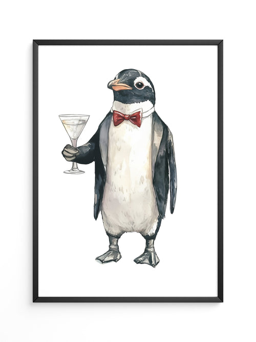 Pinguin Anzug Cocktailszene