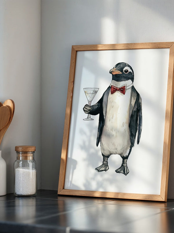 Pinguin Anzug Cocktailszene
