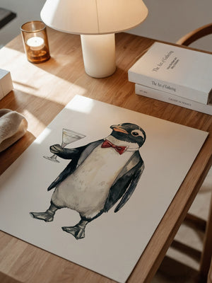 Pinguin Anzug Cocktailszene