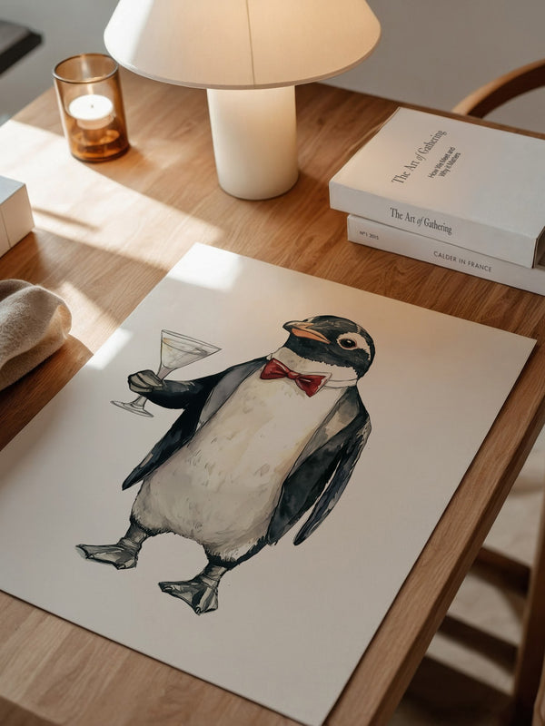Pinguin Anzug Cocktailszene