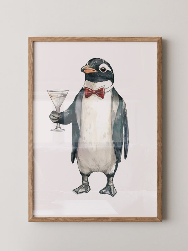 Pinguin Anzug Cocktailszene