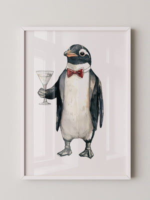 Pinguin Anzug Cocktailszene