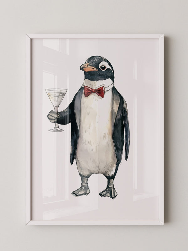 Pinguin Anzug Cocktailszene