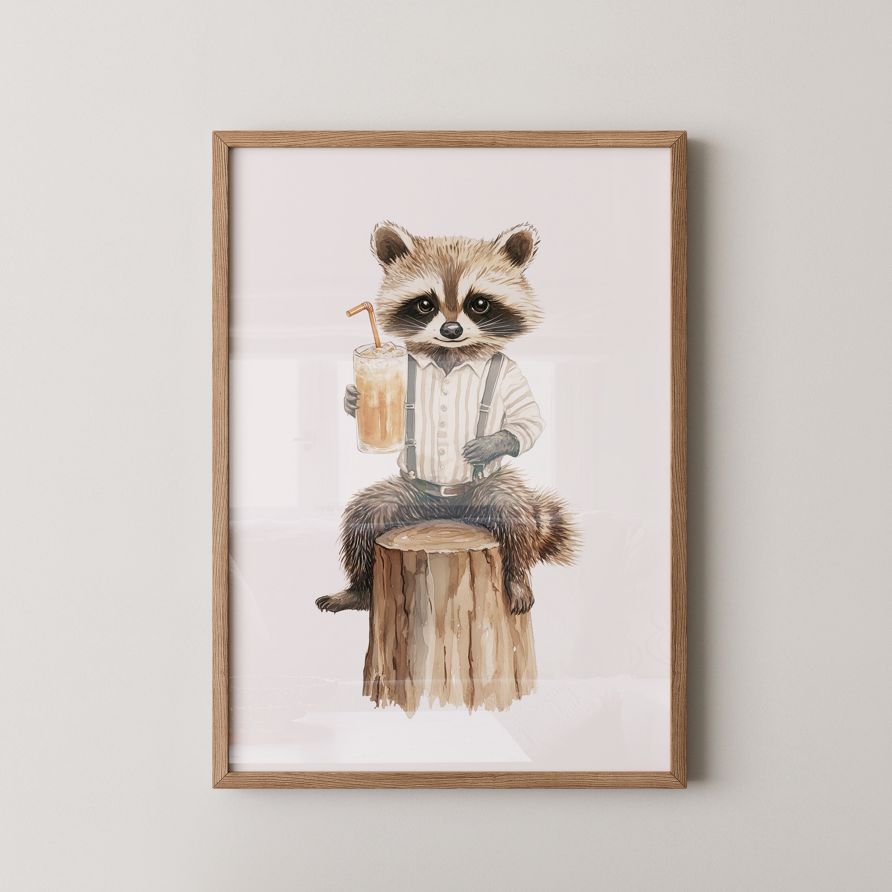 Waschbär Cocktail illustriert