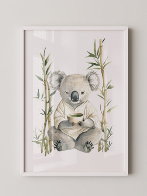 Koala Teezeremonie Aquarell