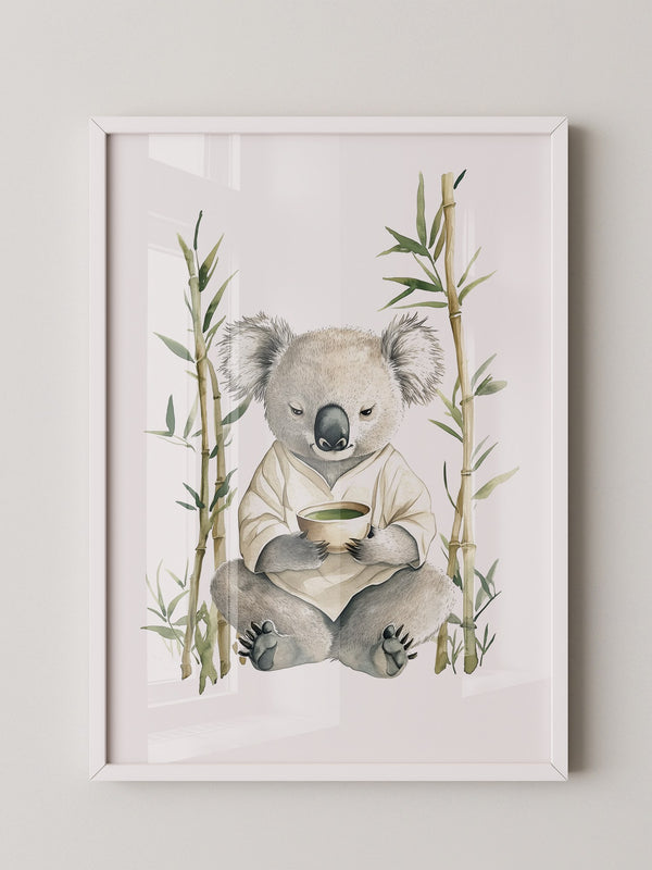 Koala Teezeremonie Aquarell