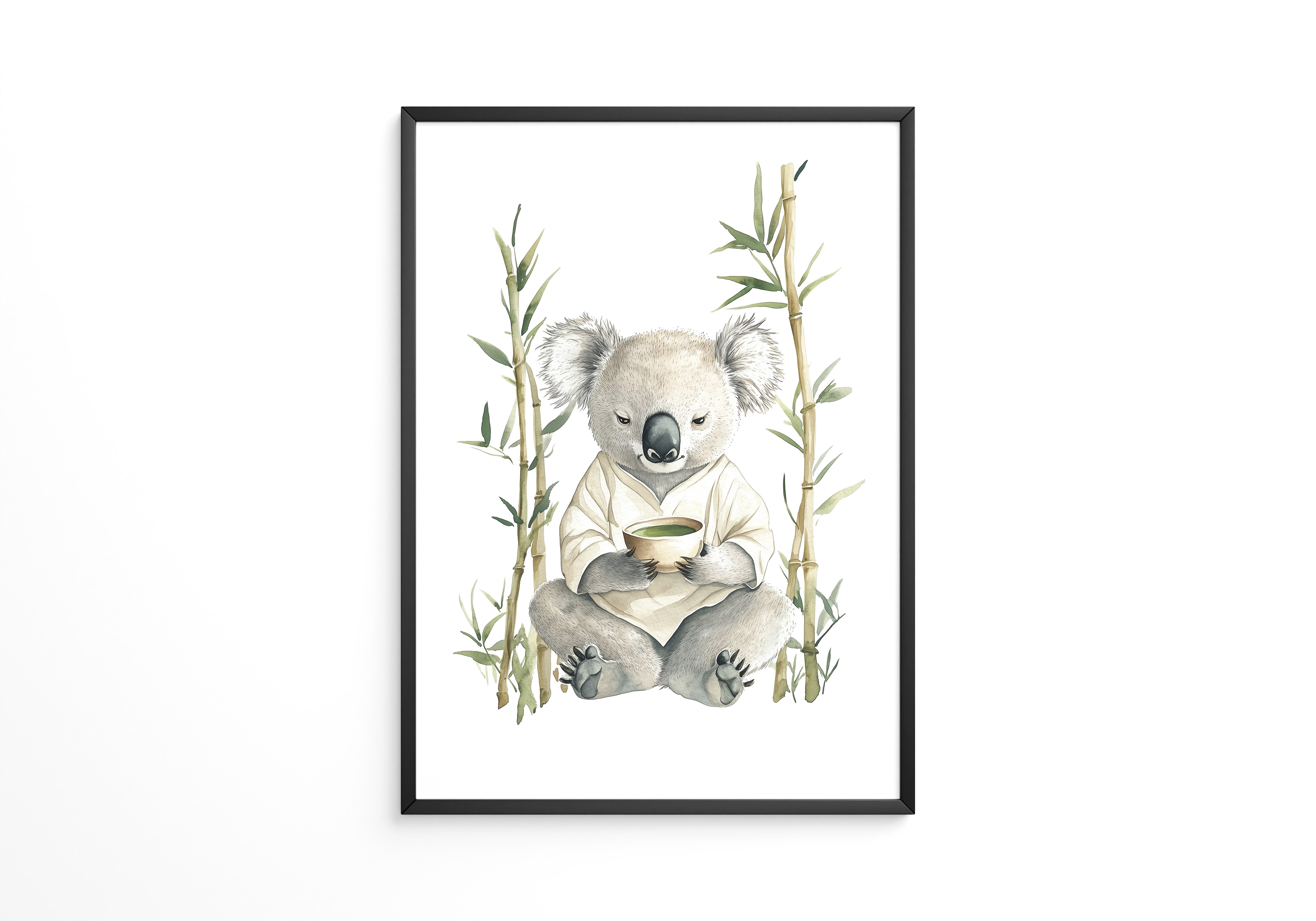 Koala Teezeremonie Aquarell