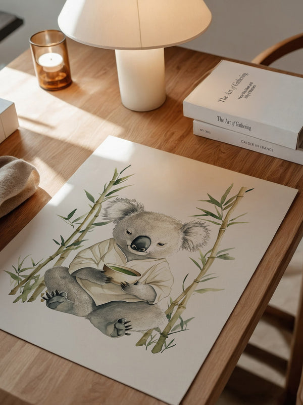 Koala Teezeremonie Aquarell