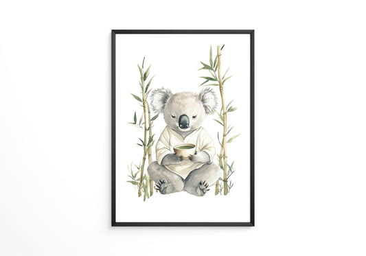Koala Teezeremonie Aquarell
