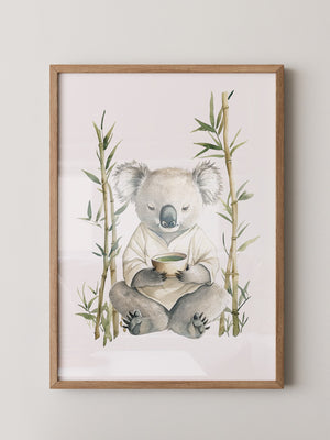 Koala Teezeremonie Aquarell