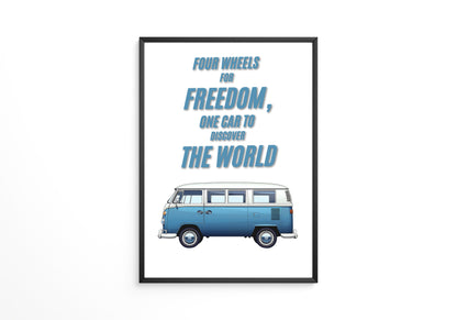 VW Bus Illustration Retro