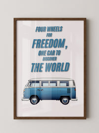 VW Bus Illustration Retro