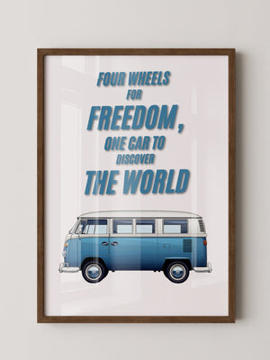 VW Bus Illustration Retro