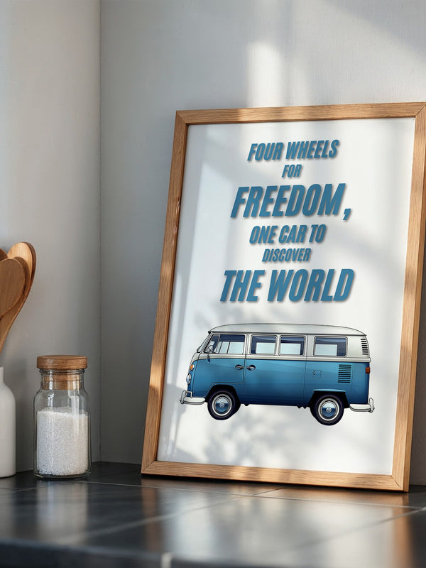 VW Bus Illustration Retro