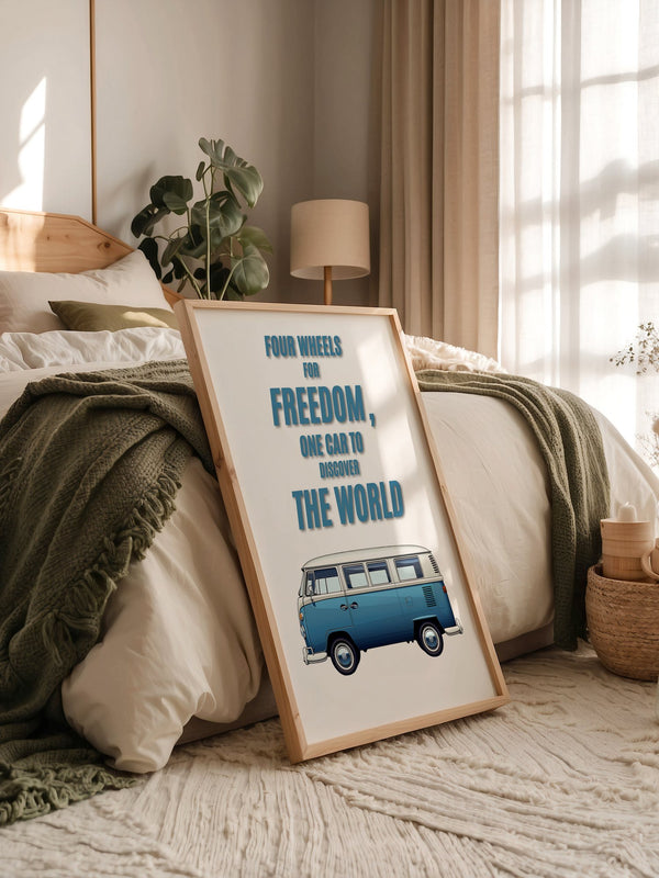 VW Bus Illustration Retro