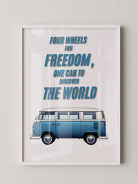 VW Bus Illustration Retro