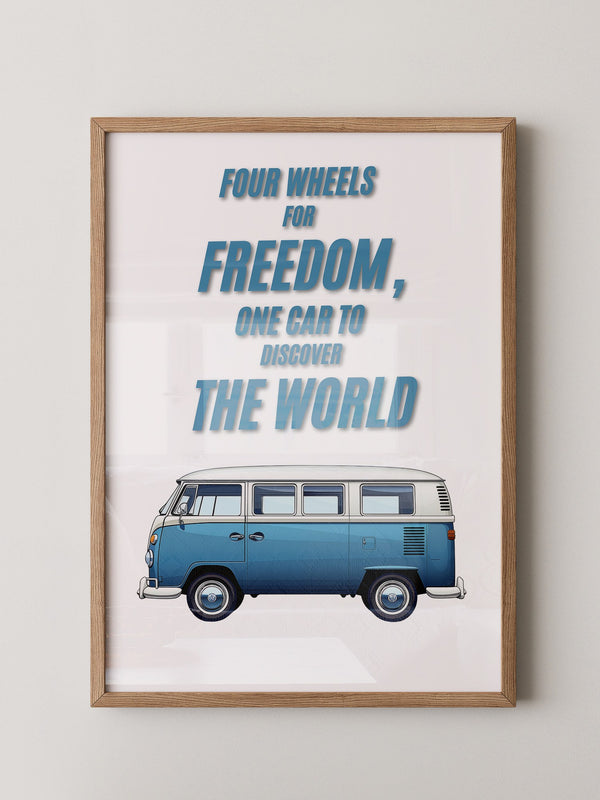 VW Bus Illustration Retro