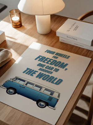 VW Bus Illustration Retro