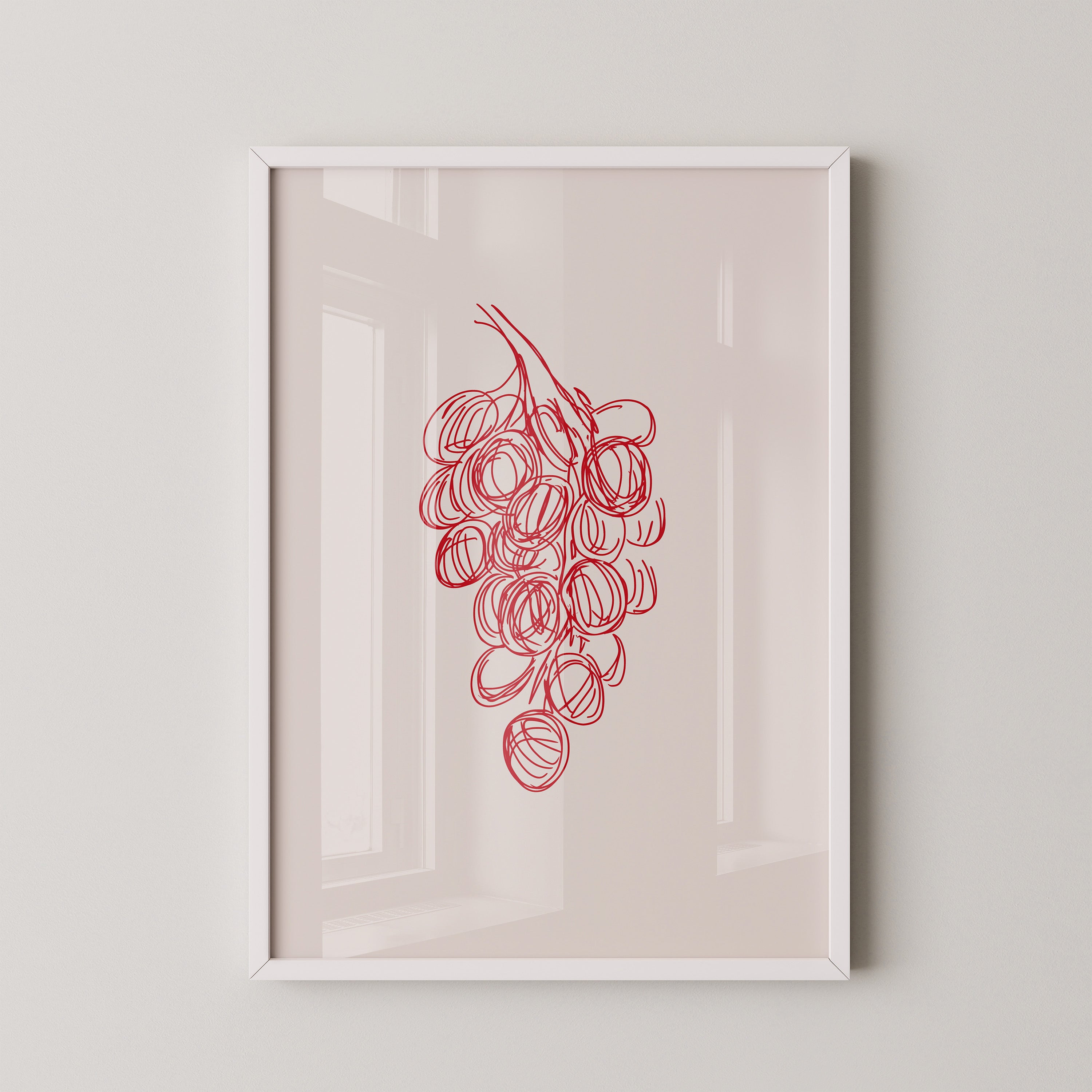 Weintrauben Skizze Rot