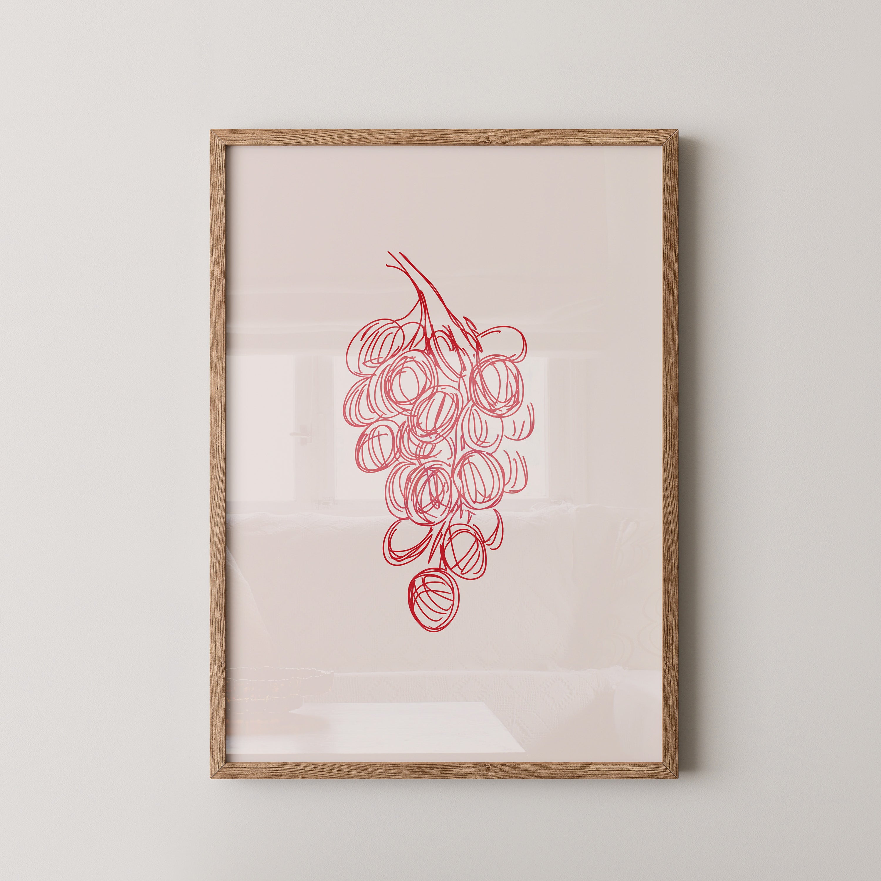 Weintrauben Skizze Rot
