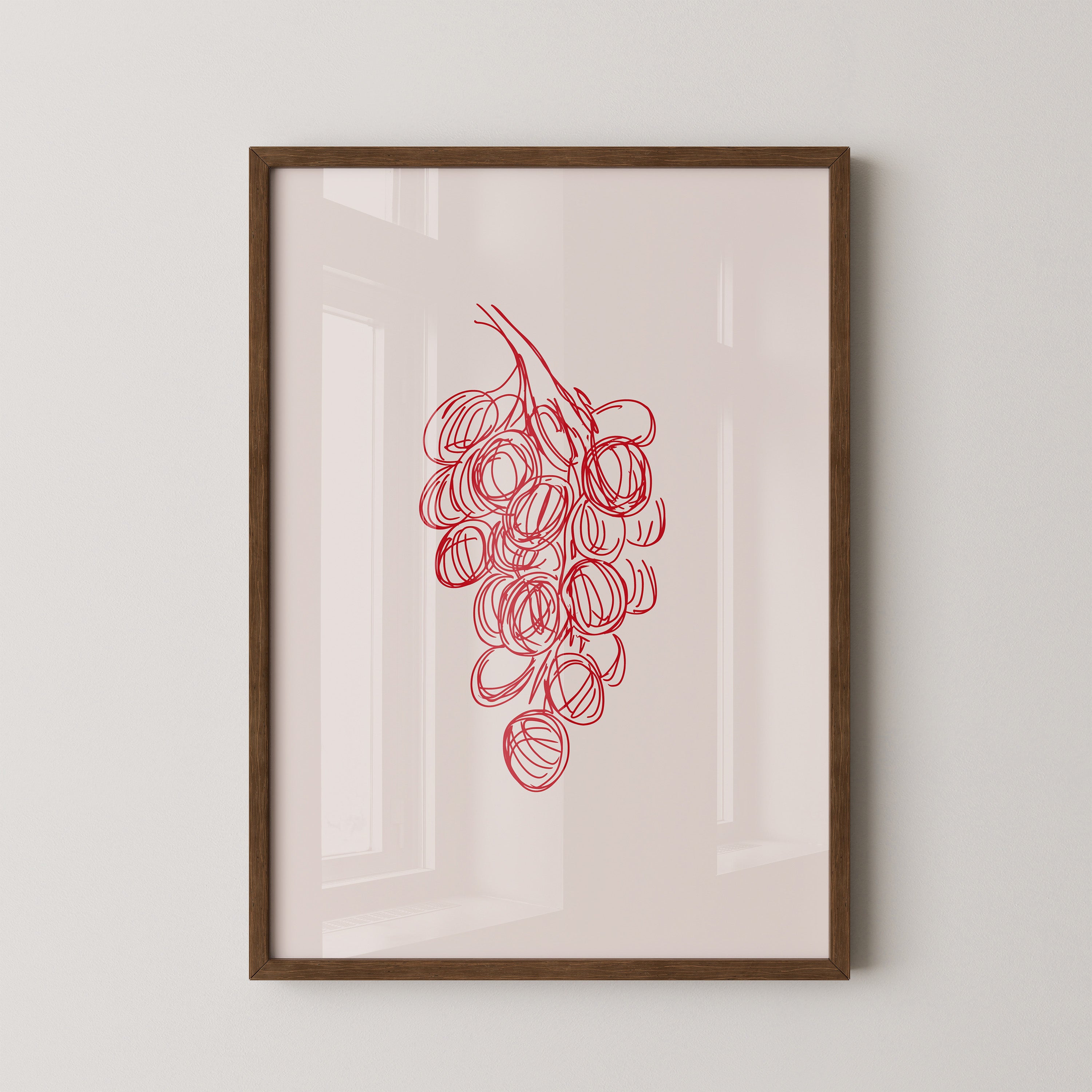 Weintrauben Skizze Rot