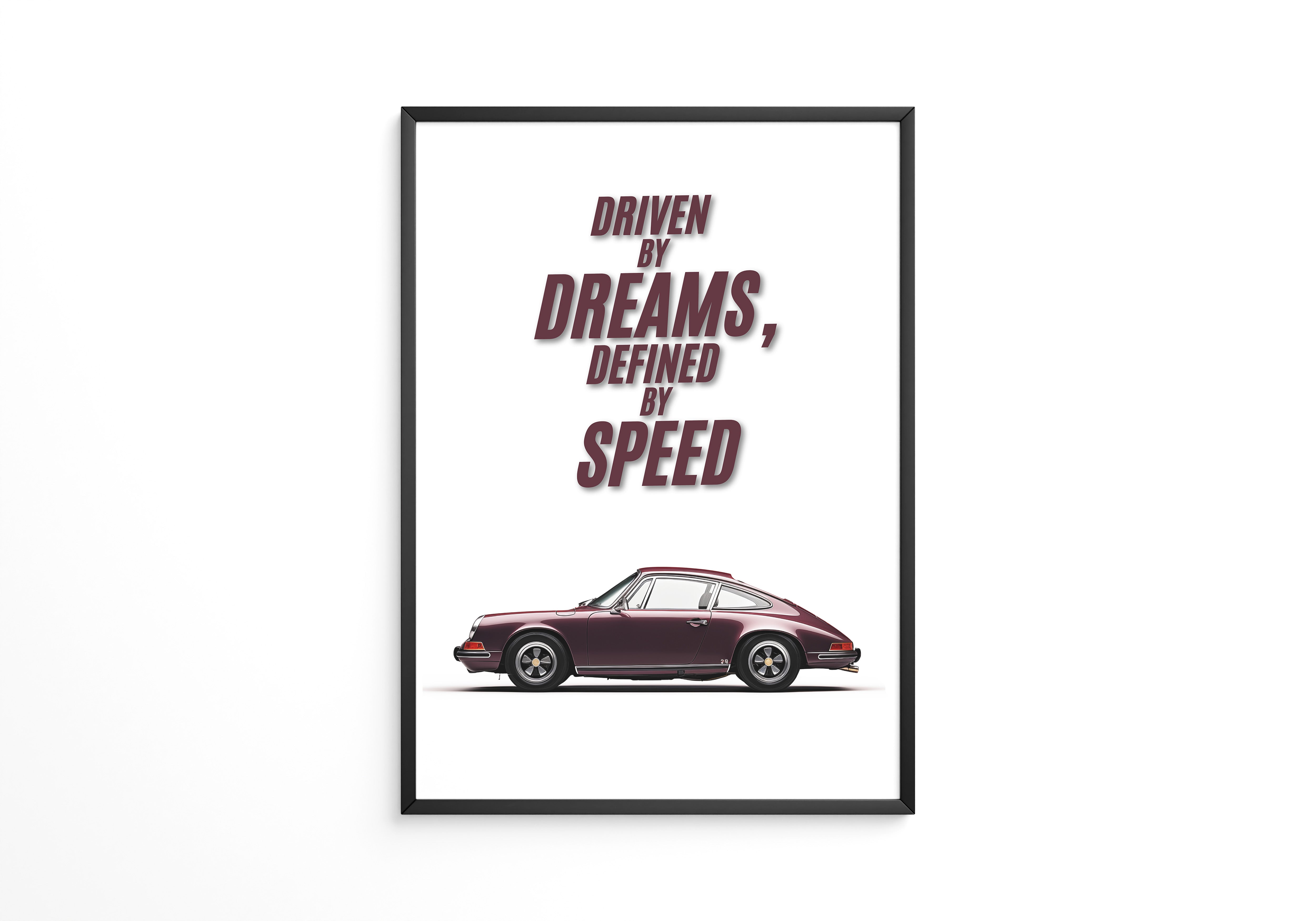 Porsche Auto seitlich Retro
