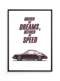 Porsche Auto seitlich Retro