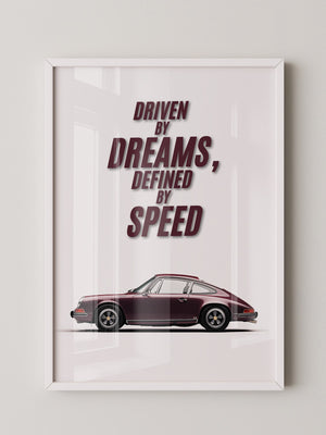 Porsche Auto seitlich Retro