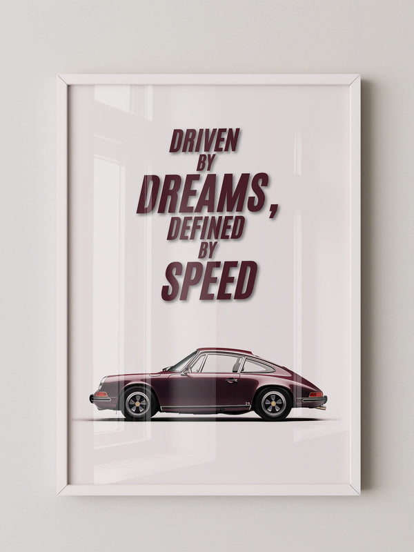 Porsche Auto seitlich Retro