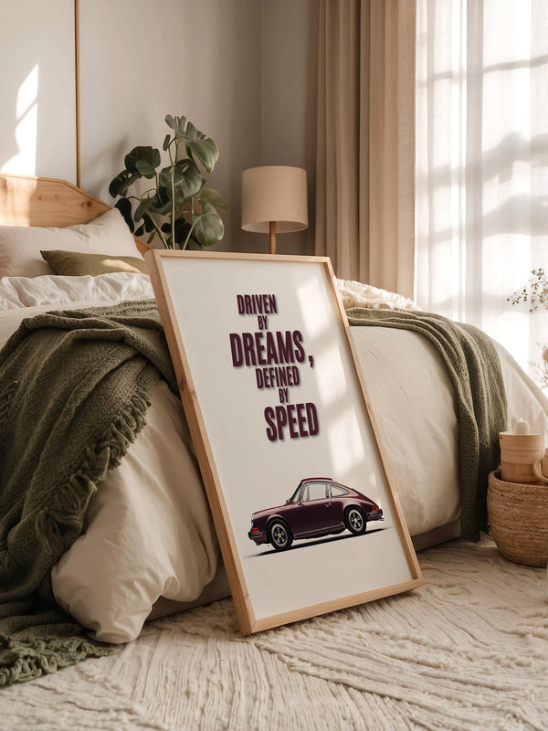 Porsche Auto seitlich Retro