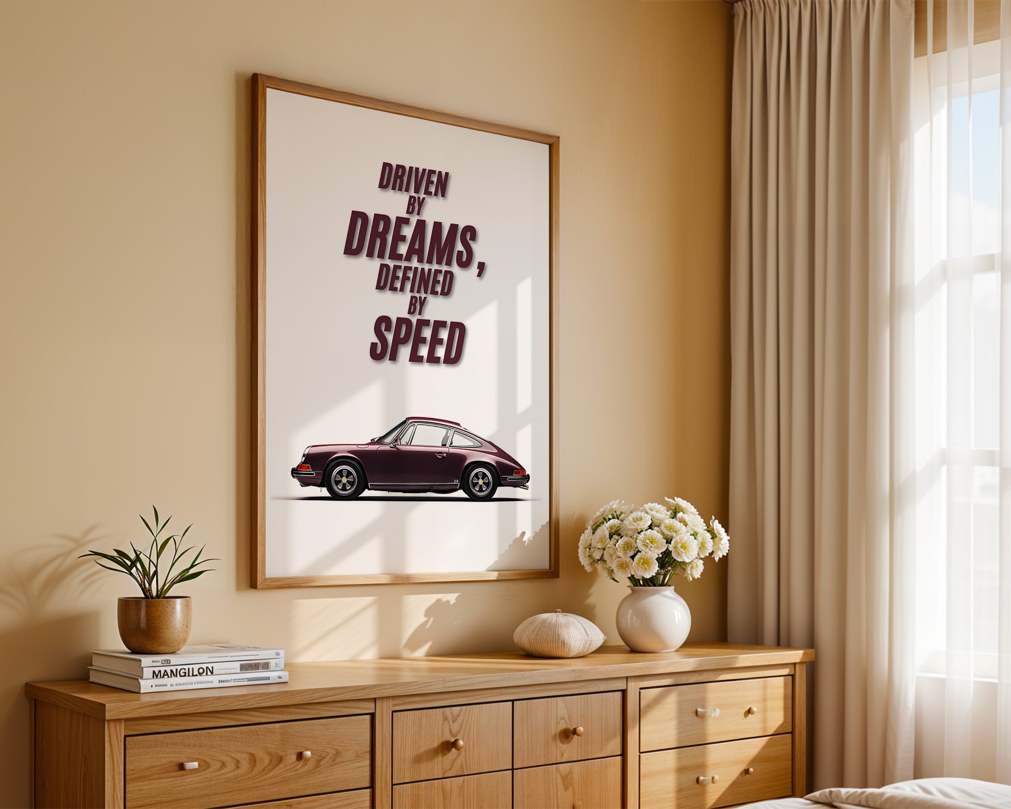 Porsche Auto seitlich Retro