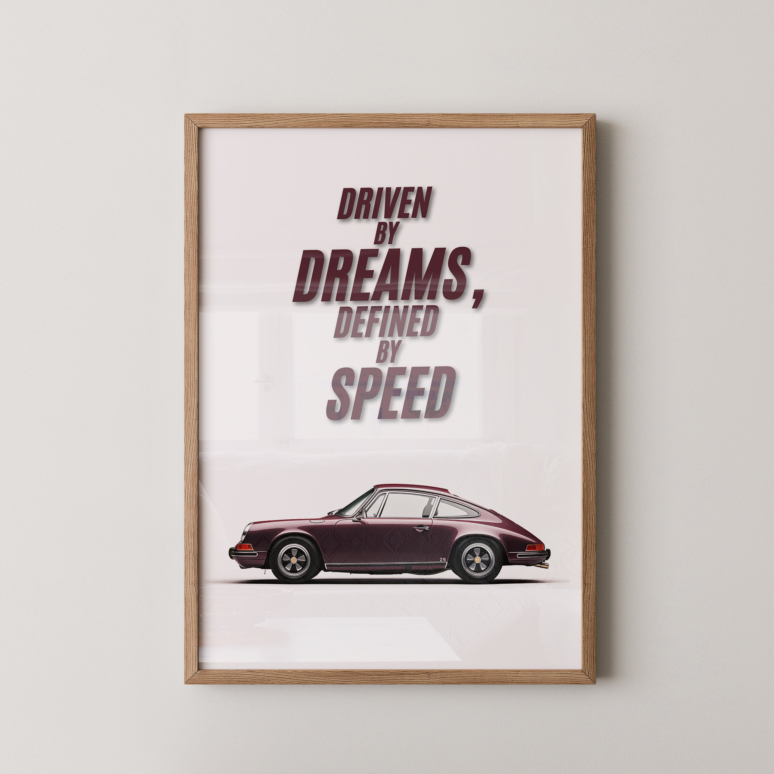 Porsche Auto seitlich Retro
