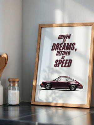 Porsche Auto seitlich Retro
